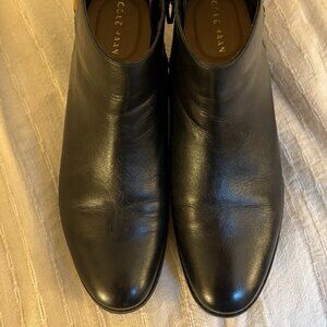 Cole Haan Black Leather Booties Used only once size 9